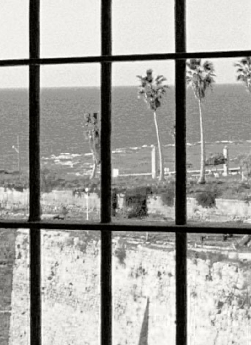 Sea through prison bars