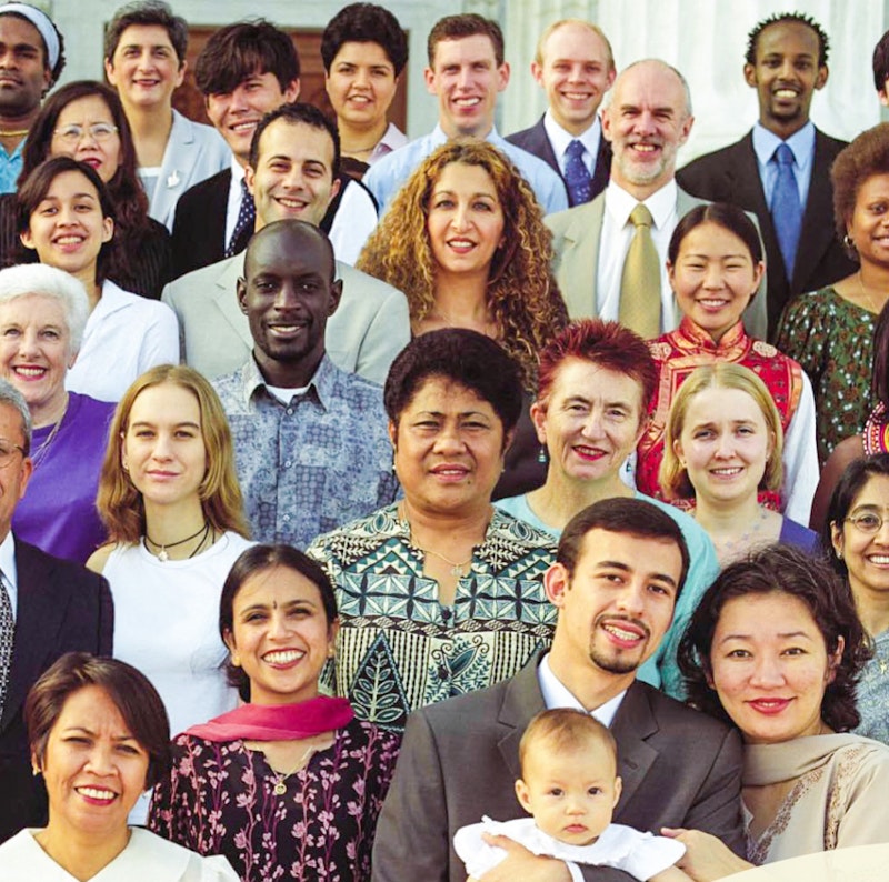 Staff at the Baháʼí World Centre