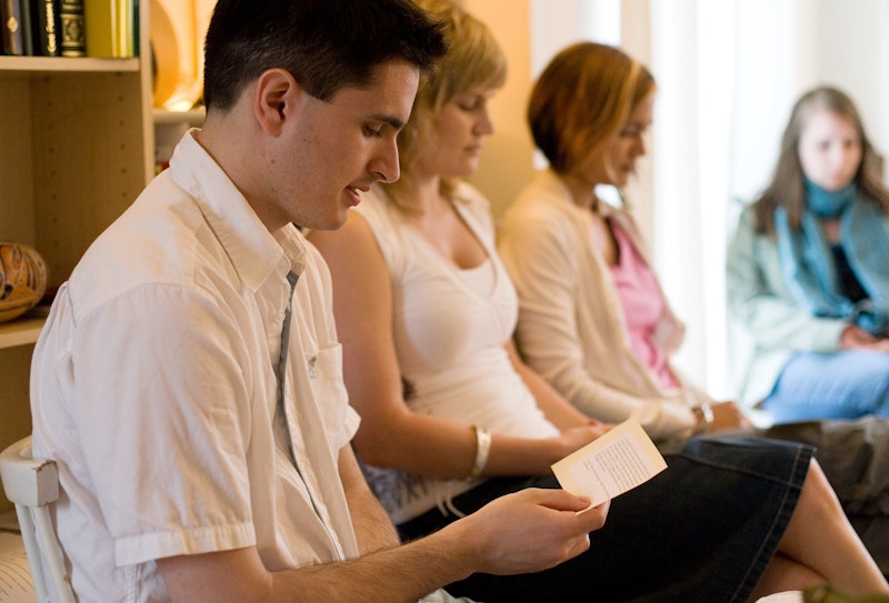 young man is reading a quotation